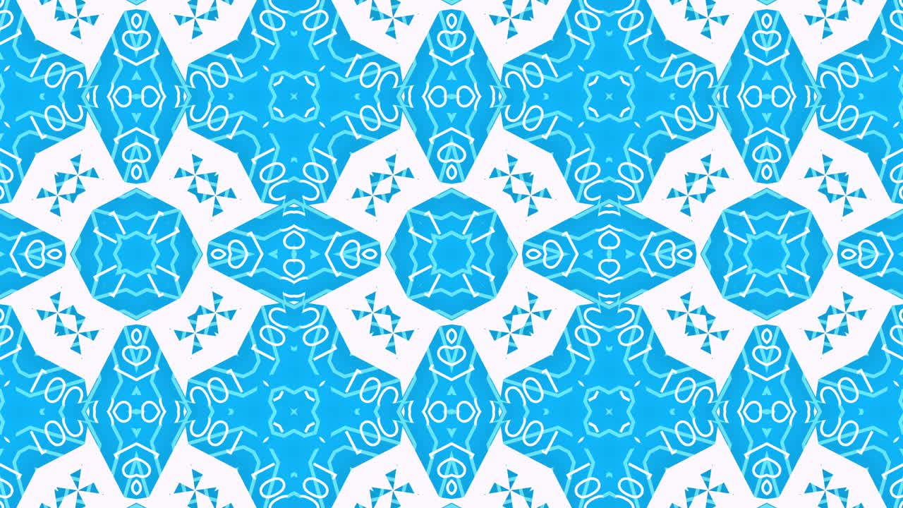 Kaleidoscope seamless loop patterns animattion abstract multicolored motion graphics background.