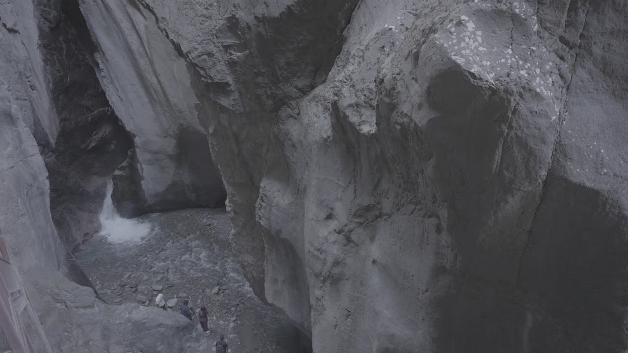 Canyon with River and Waterfall