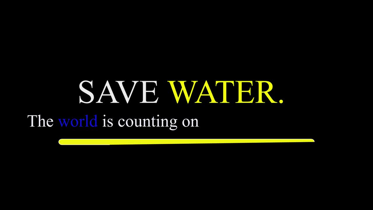 물을 절약하라 - 세계 물 날 - 물을 절감하라 캠페인