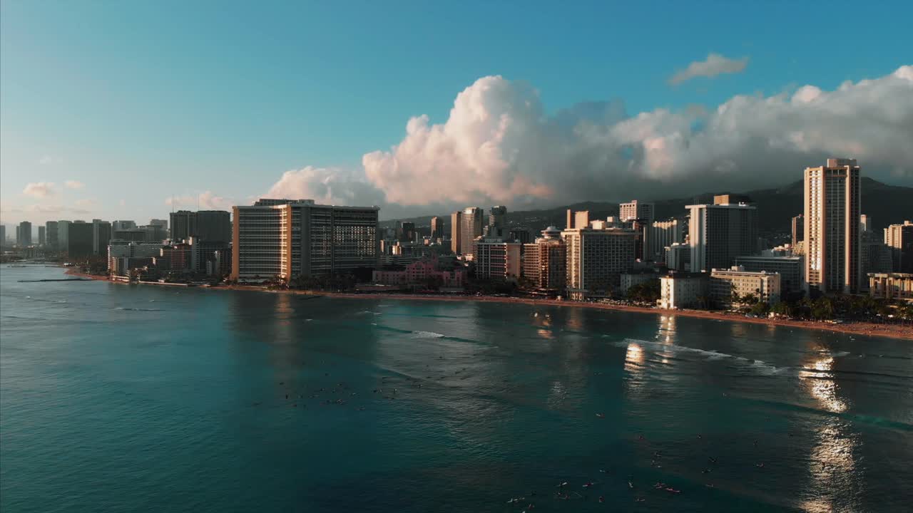 Riprese aeree con drone di Honolulu, Hawaii