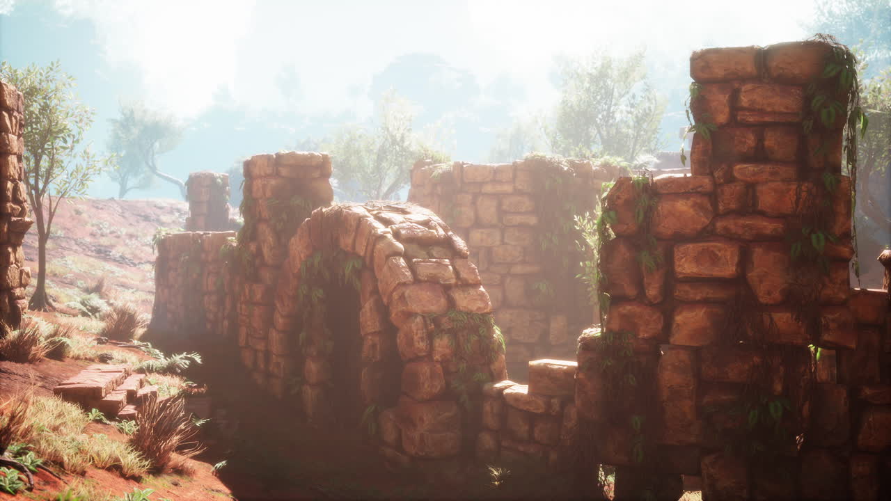 ⁇ 은 바위 돌 근처 의 폐허