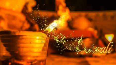 happy dipawali greeting, oil diya flame animation, motion graphics, advertising, concept design for festival.