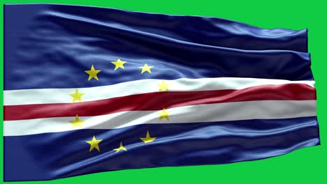 4k highly detailed flag of cape verde - cape verde flag high detail - national flag cape verde wave pattern loopable elements