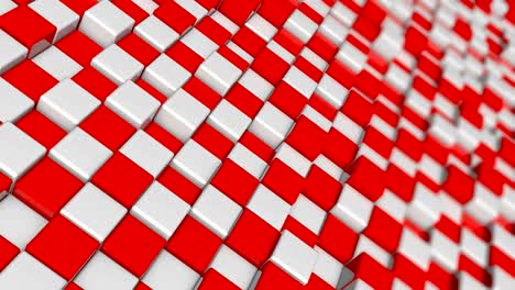 abstract background with red and white squares blocks