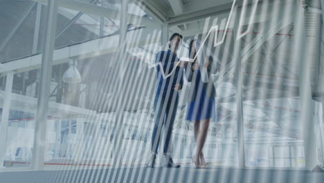 animación de gráficos sobre diversos arquitectos gestando y discutiendo el diseño del edificio