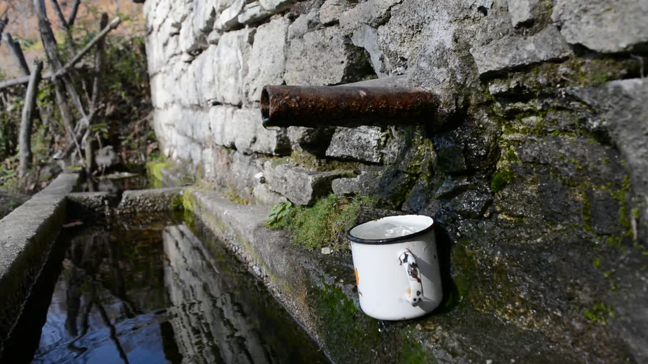 An old water tab found high in the mountains of Bulgaria in a remote area, far away from civilization