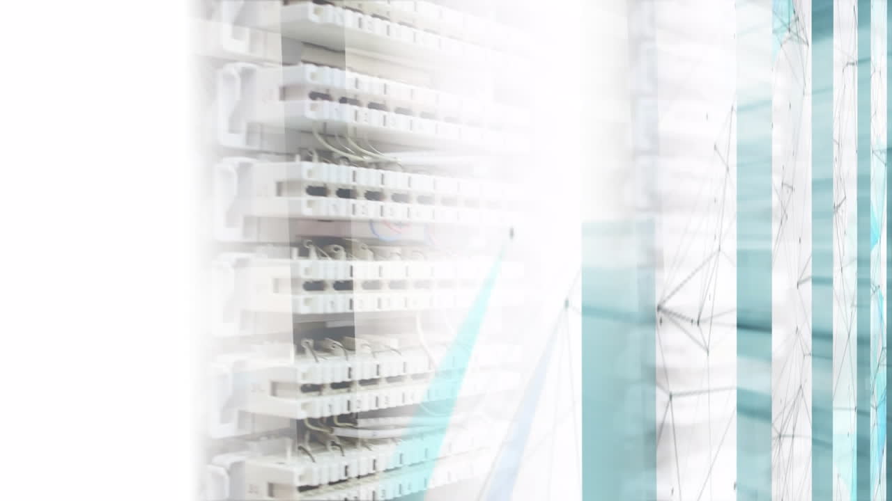 animación de formas que se mueven sobre la sala del servidor