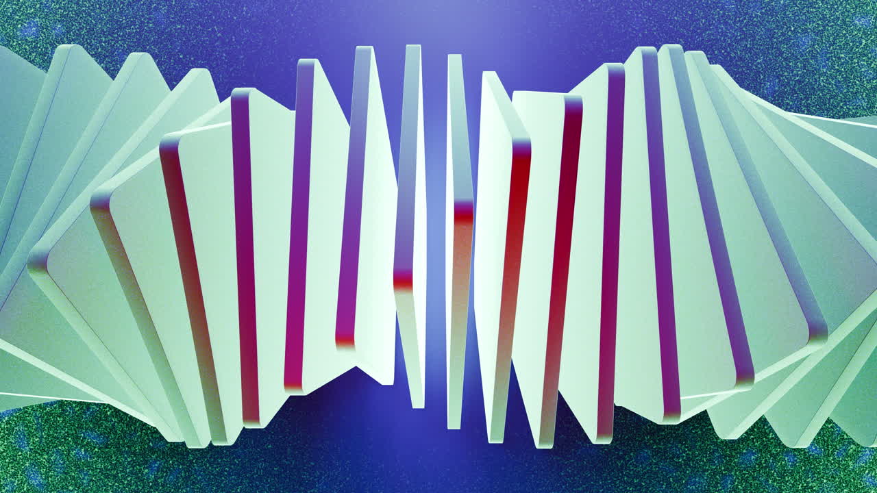 Animazione astratta dinamica di forme geometriche luminose
