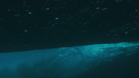 detailed closeup of ocean underwater vortex and clear sparkling water