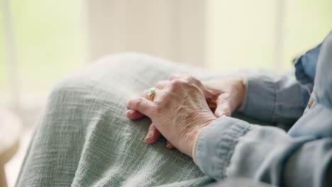 Hands,-depression-and-an-elderly-person-closeup