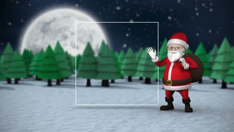 Cute-Santa-animation-showing-copy-space-for-christmas-message