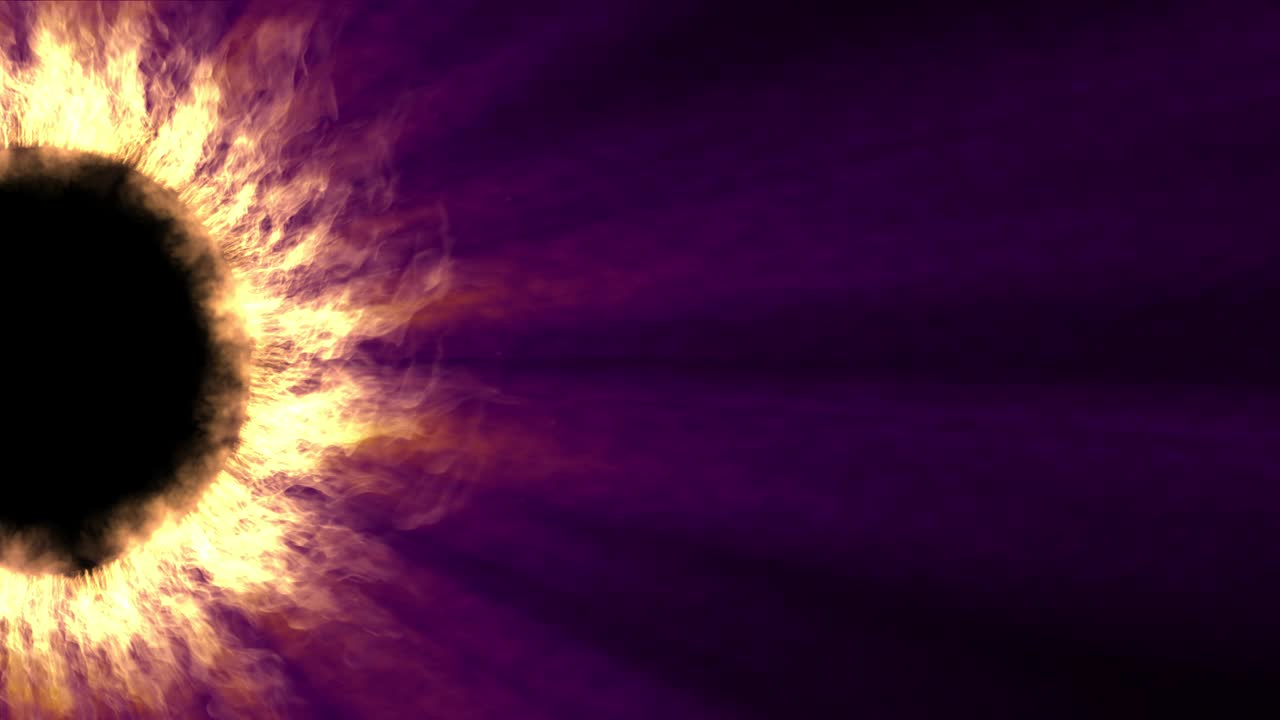 Sun light fire abstract corona flame 4k