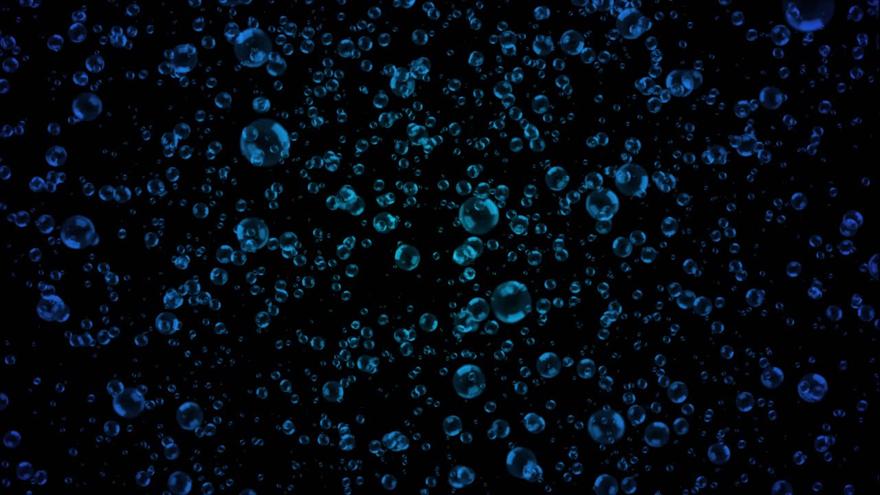 Bubbles on a Black and Green Background