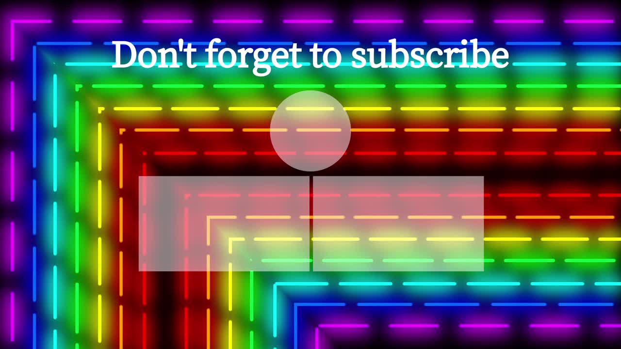 네온 표지판 바 라인 엔드 카드 엔딩 스크린 모션 그래픽