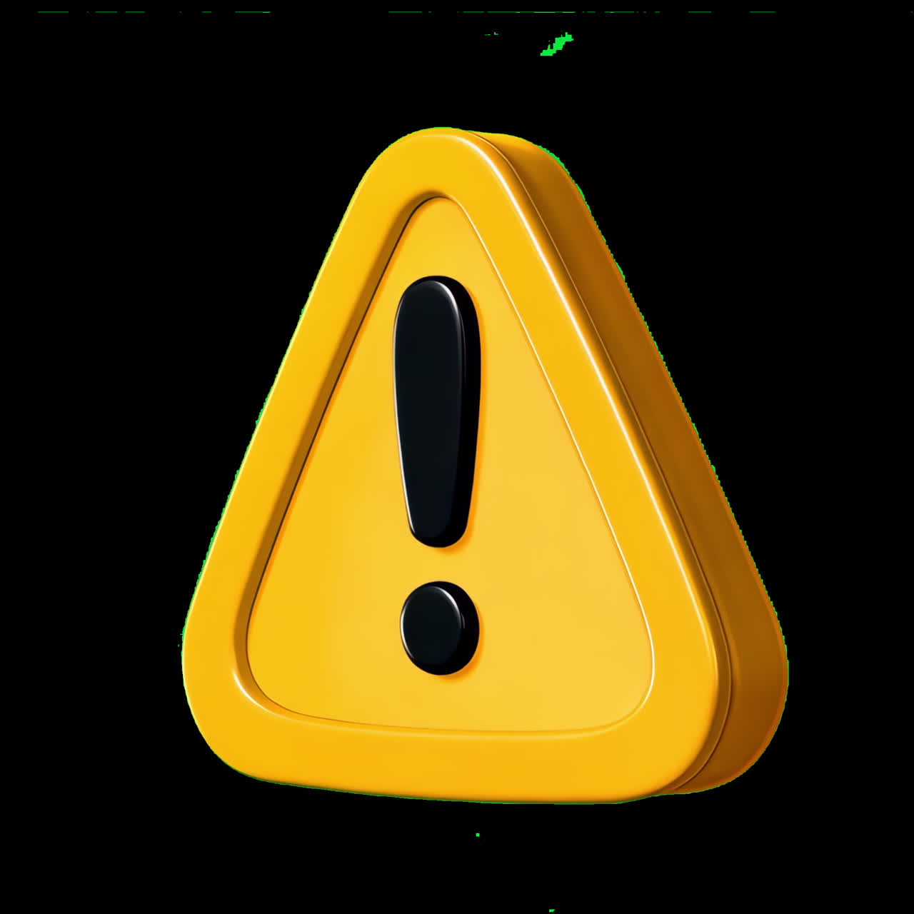 Alert symbol animation isolated asset, transparent 4K video, alpha channel, ProRes 4444