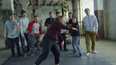 positive girl dancing freestyle
