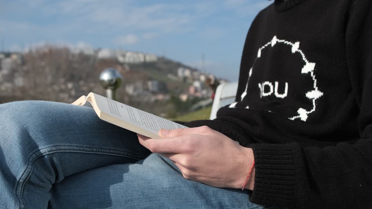 Reading Book At Bench