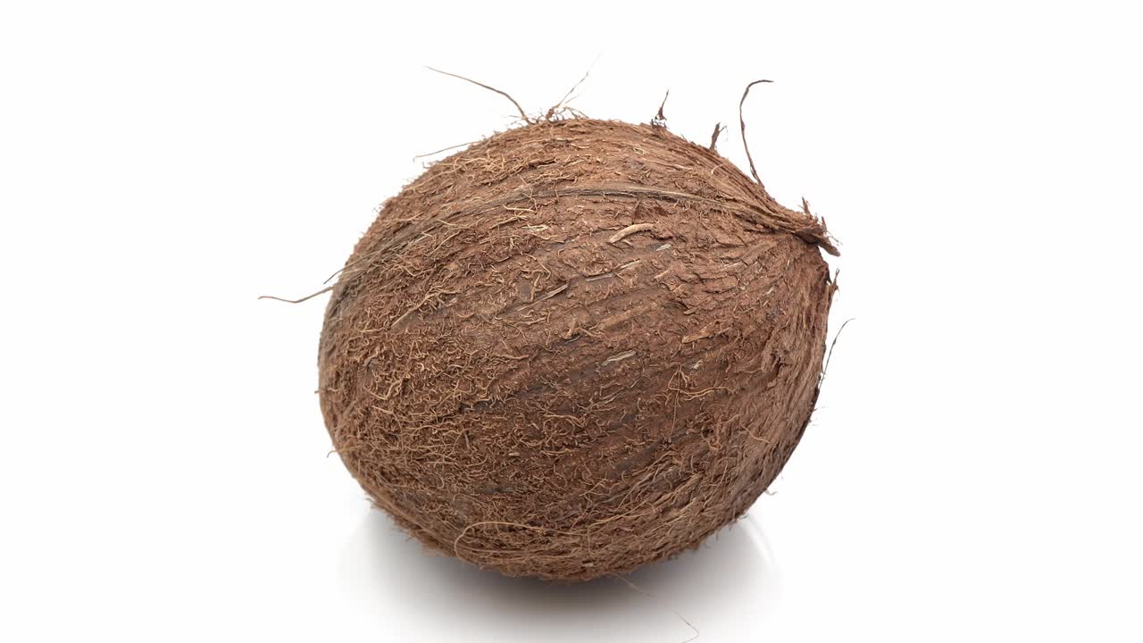 fondo blanco de coco aislado girado giratorio