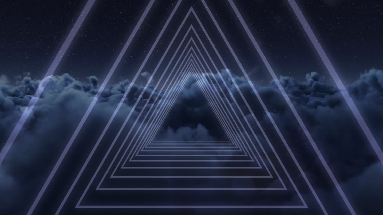 compuesto digital de un triángulo continuo