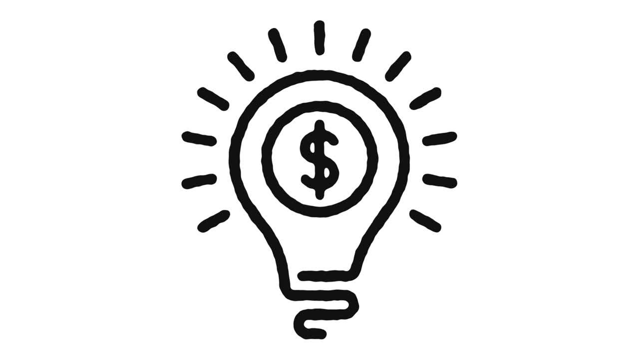 Business Idea Icon Animation Footage & Alpha Channel