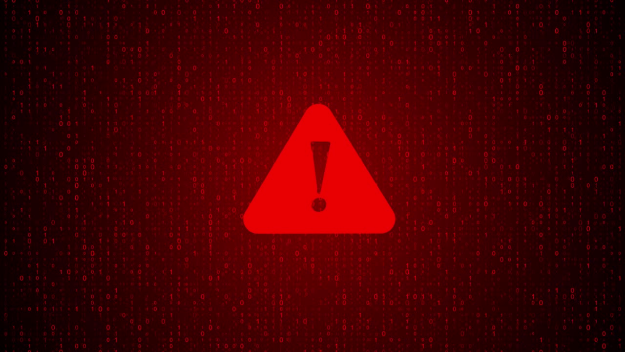 Data breach and warning sign hacking cyber crime information theft system security fraud computer