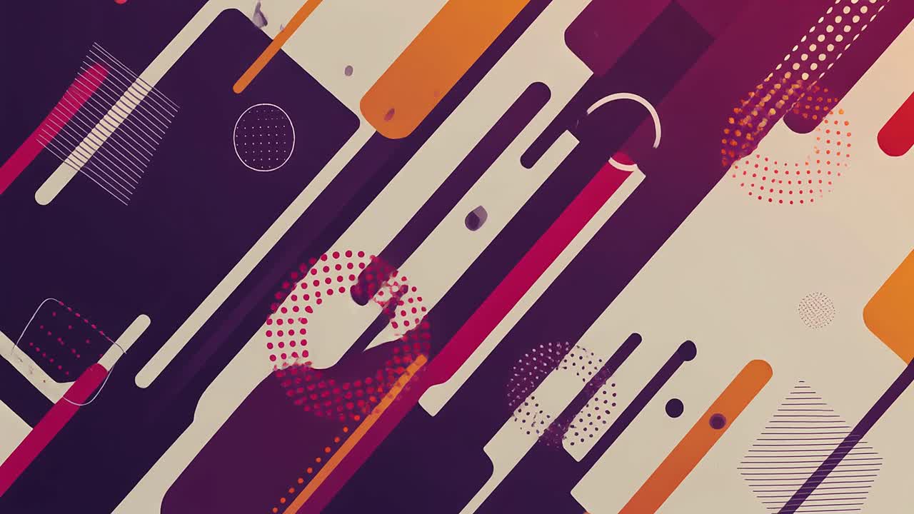 Dynamic Abstract Animation of Colorful Geometric Shapes