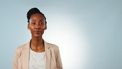 Mujer-Negra,-Negocios-Y-Apuntando-Al-Espacio-De-Maqueta