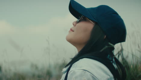 woman enjoying nature