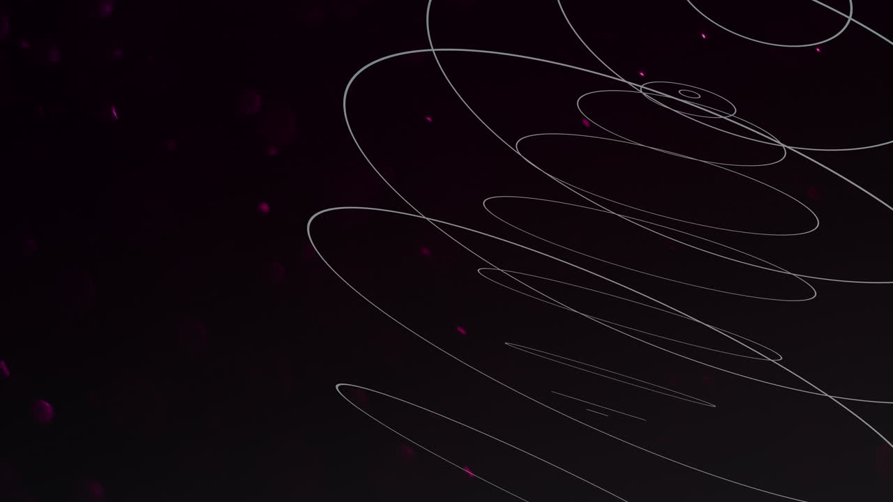 플라이 스타와 함께 어두운 공간에서 추상적 인 기하학적 흰색 원