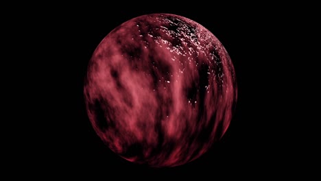 círculo abstracto de sustancia líquida en movimiento roja y negra rodeada por un fondo negro, bucle sin costuras. animación. figura en movimiento de forma redonda con superficie de agua que fluye