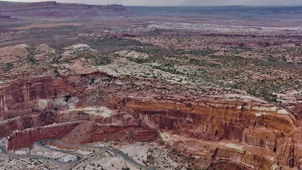 Splendida vista del paesaggio nella Moab Valley, Utah, durante il giorno