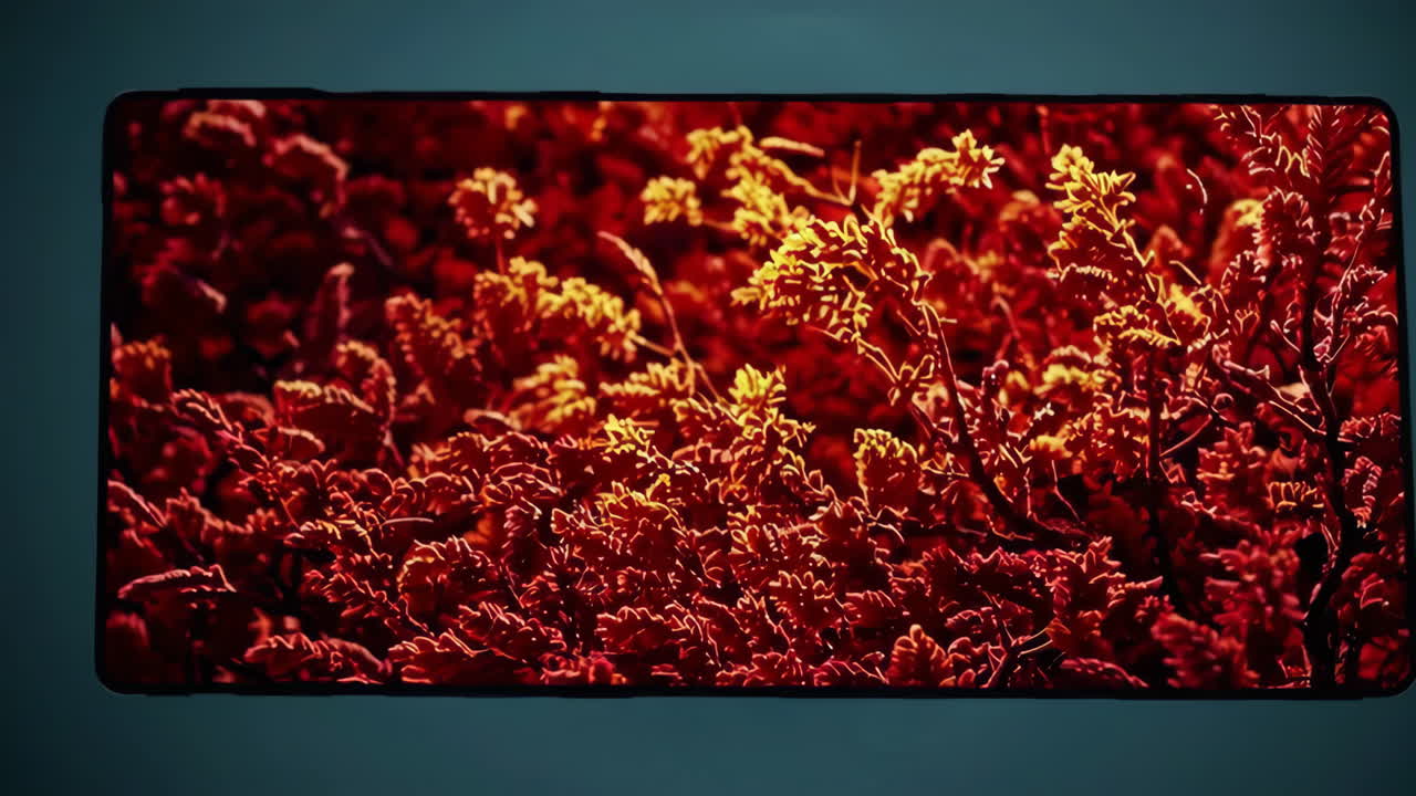 Abstract Computer Screen and Plant Image