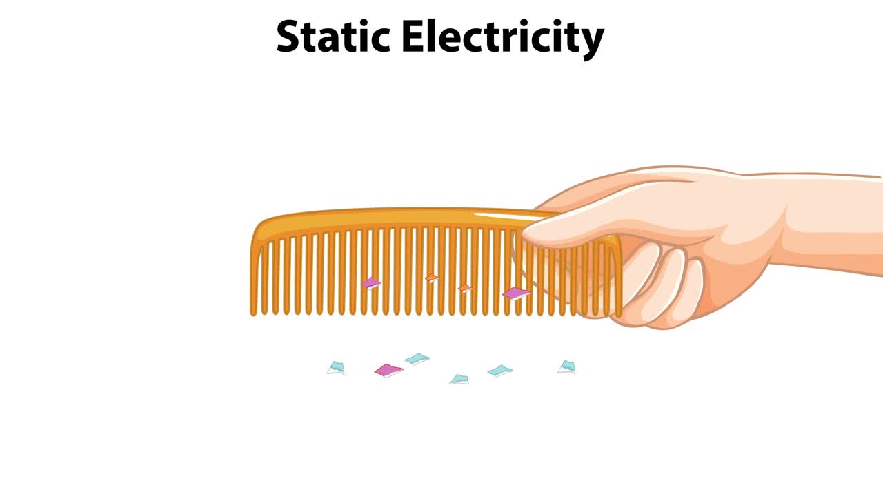 Comb attracts particles using static electricity