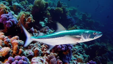 recife de coral subaquático com peixes