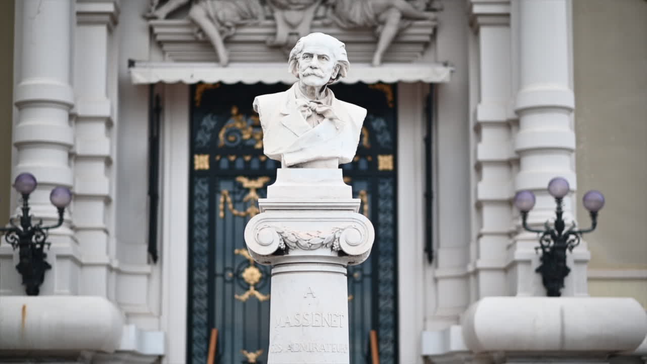 Massenet sculpture in Monte Carlo district, Monaco