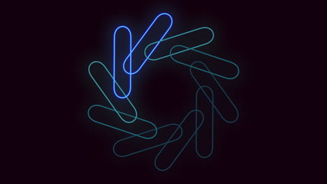 stunning neon blue spiral with circle - perfect for decoration or logo