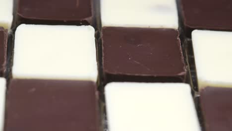 assorted dark and white chocolate squares