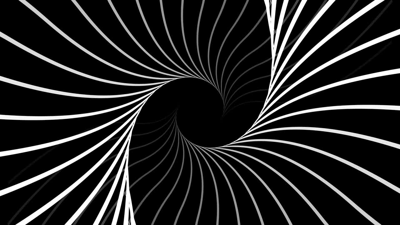 추상적인 회전선 배경 나선형 무한 터널 원활한 루프 애니메이션