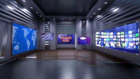 3d virtual tv studio news loop