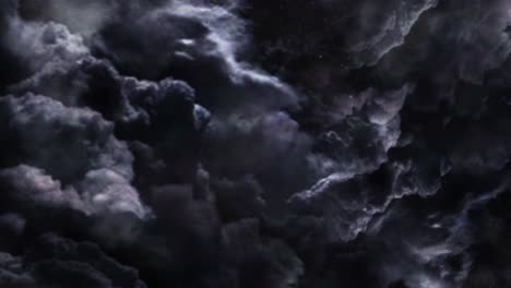 thick cumulonimbus clouds moved in the sky with thunderstorm