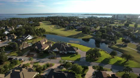 Landscape-of-a-Residential-Area---Drone-Orbit-Shot