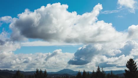 majestic clouds floating over mountain time lapse