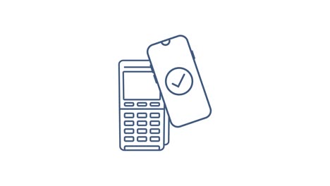 contactless wireless pay sign logo. nfc technology. motion graphics.
