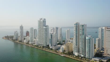 aerial hyperlapse above cartagena, colombia
