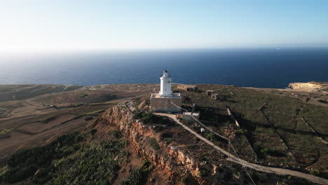 Luftaufnahme-Des-Leuchtturms-Auf-Gozo