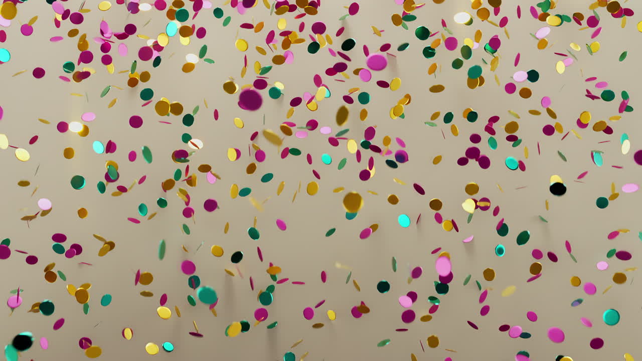 Colorful confetti falling celebration background