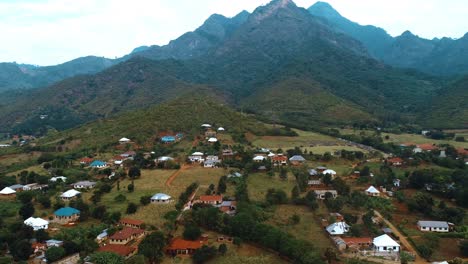 aerial view of the morogoro town in tanzania