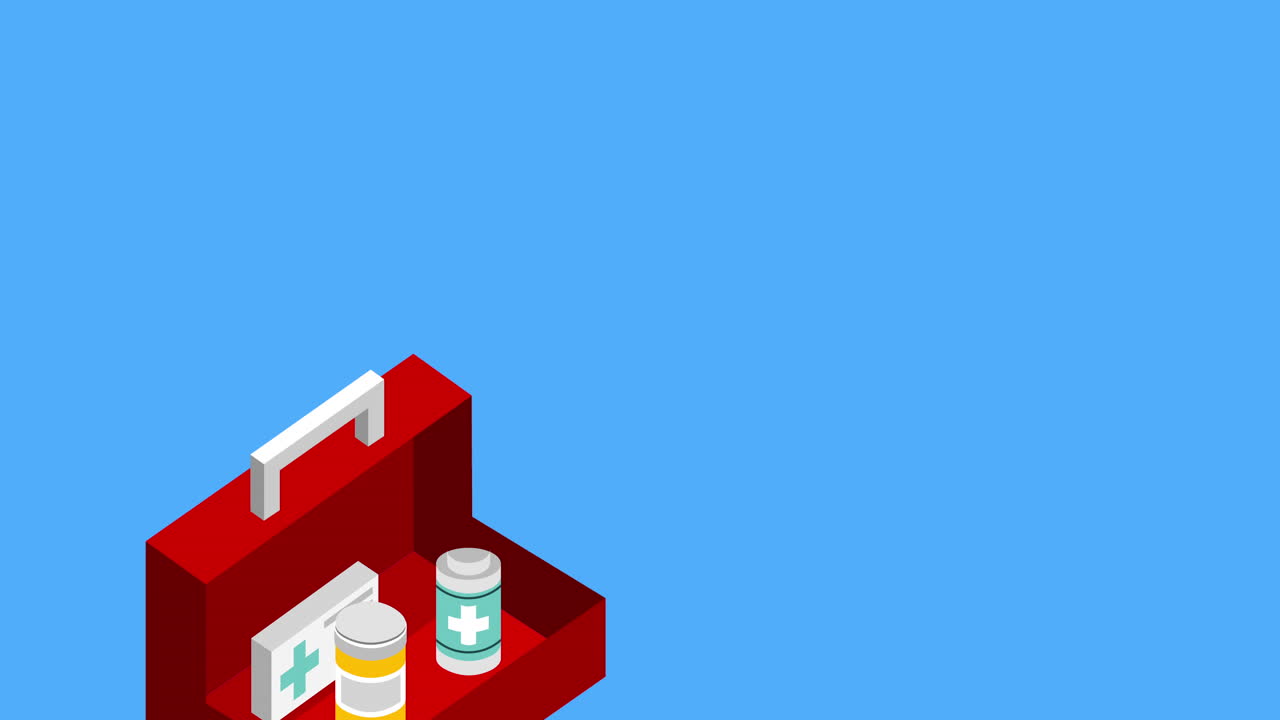 tecnología de telemedicina con kit médico y puntero de ratón