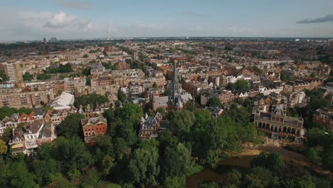 paisaje urbano de ámsterdam visto desde el aire