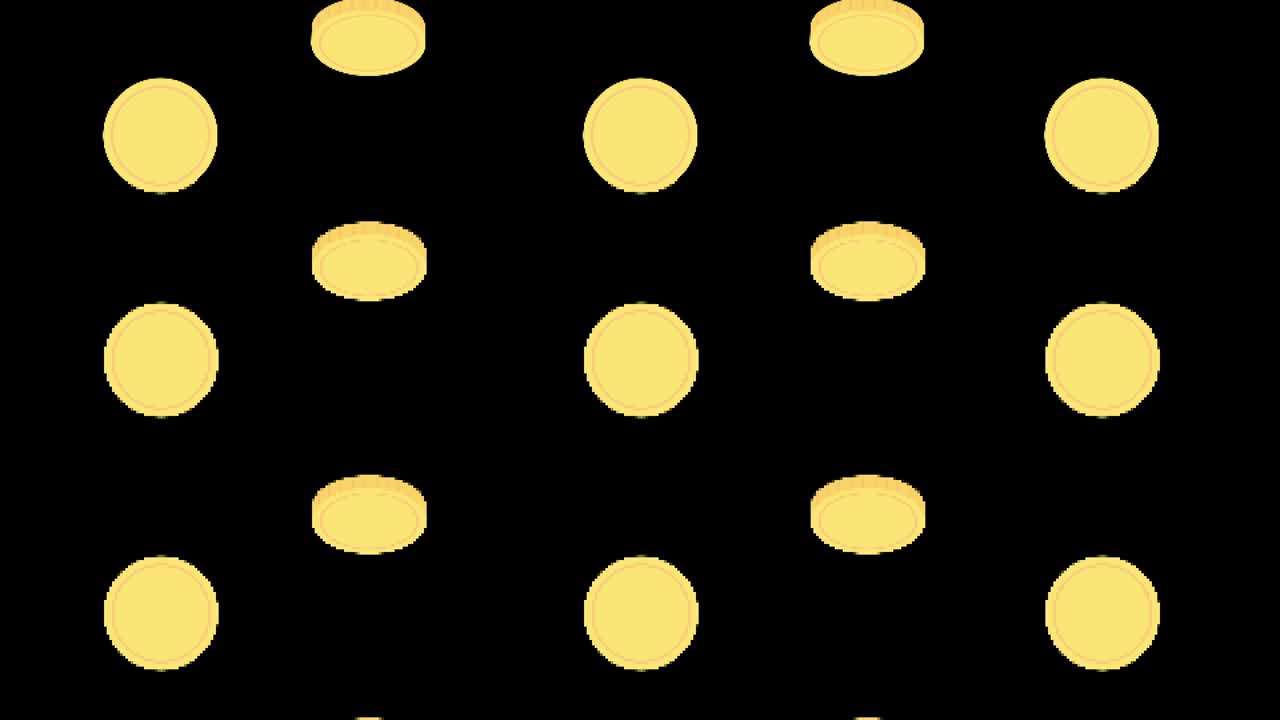 Animated Background With Money Falling Down (Dot Style)